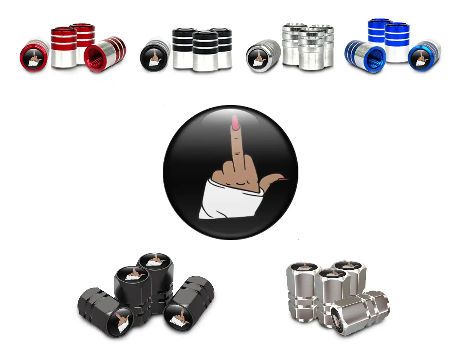 Valve Stem Caps for Car Adapted Metal Aesthetic